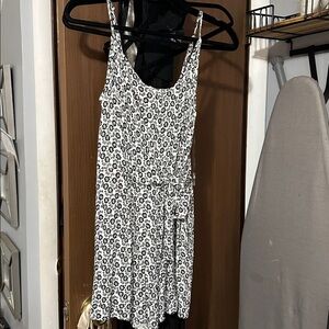 Black and White Floral Romper